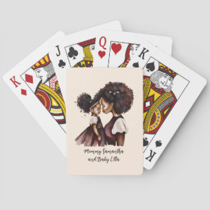 Baraja De Cartas Hermosa mamá y hija negras (24)