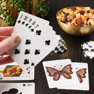 Baraja De Cartas Hermosa Mariposa Marrón