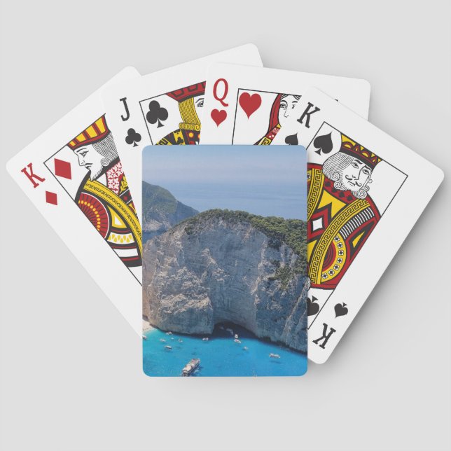 Baraja De Cartas Hermosa playa del mar (Reverso)