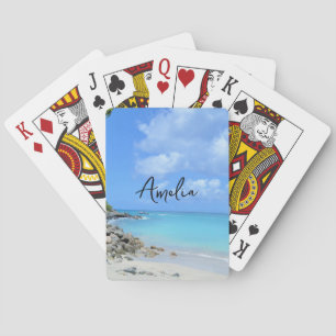 Baraja De Cartas Hermosa playa tropical turquesa