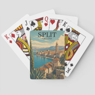 Baraja De Cartas Hermosa Split Croacia Costa Dálmata Viajes