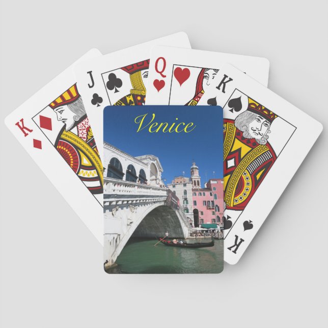 Baraja De Cartas Hermosa Venecia, puente Rialto (Reverso)