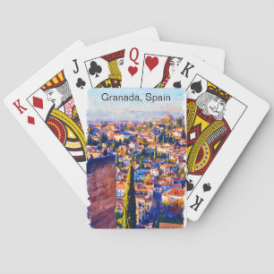 Baraja De Cartas Hermosa vista de aguas de Granada España