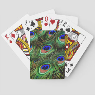 Baraja De Cartas Hermosas plumas de pavo real