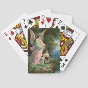 Baraja De Cartas Hermoso ángel guardián de niños