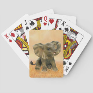 Baraja De Cartas Hermoso bebé elefante africano