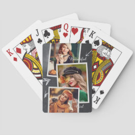 Baraja De Cartas Hermoso Chica fotográfico