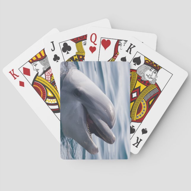 Baraja De Cartas Hermoso cierre de un delfín (Reverso)