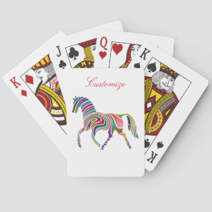 Baraja De Cartas Hermoso color arcoiris Caballo Thunder_Cove