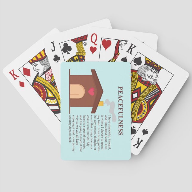 Baraja De Cartas Hermoso Dicho Sobre La Paz (Reverso)