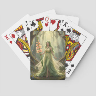 Baraja De Cartas Hermoso Fairy August Peridot