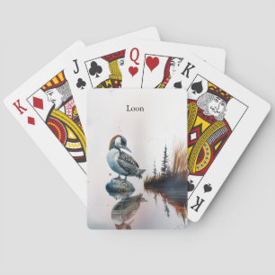 Baraja De Cartas hermoso globo sobre una roca en acuarela