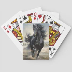 Baraja De Cartas Hermoso jinete negro