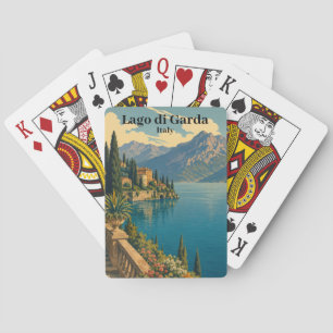 Baraja De Cartas Hermoso Lago di Garda Vintage Italia Lago Italiano