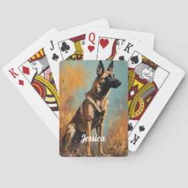 Baraja De Cartas Hermoso Malinois Alemán