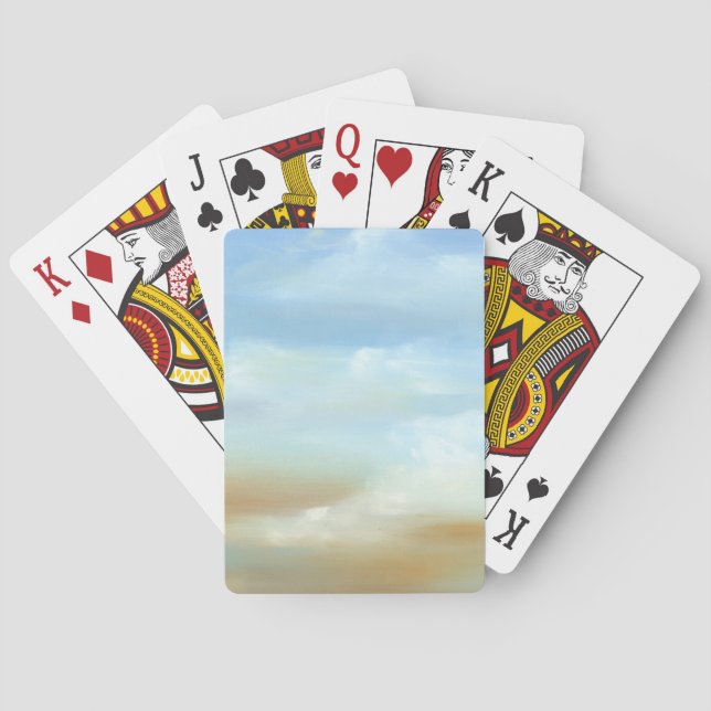 Baraja De Cartas Hermoso paisaje aéreo con nubes esponjosas (Reverso)