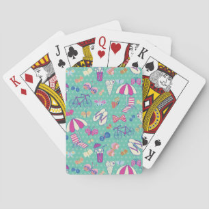 Baraja De Cartas Hermoso patrón con elementos de verano