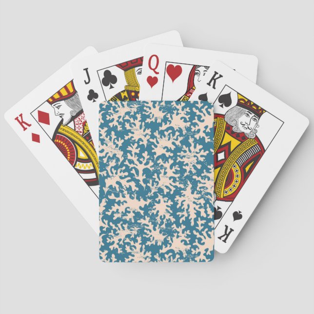 Baraja De Cartas Hermoso patrón de coral (Reverso)