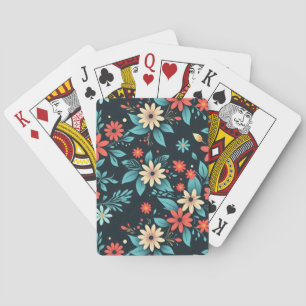 Baraja De Cartas Hermoso patrón floral de flores