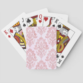 Baraja De Cartas Hermoso patrón victoriano de damasco en rosa agua