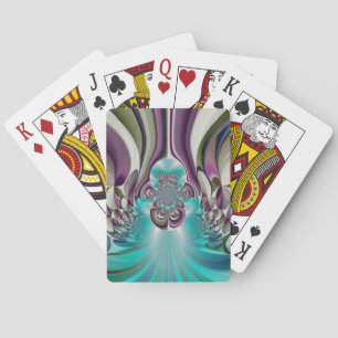Baraja De Cartas Hermoso Personalizar Angélico Púrpura y Ciano