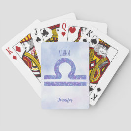 Baraja De Cartas Hermoso Rótulo de Astrología Libra Personalizado P