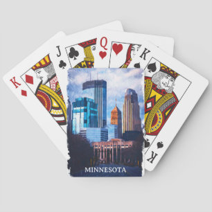 Baraja De Cartas Hermoso Skyline Minneapolis Minnesota