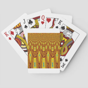 Baraja De Cartas Hermoso vector de impresión tribal africana Golden