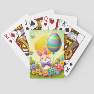 Baraja De Cartas Hermoso y colorido conejito de Pascua