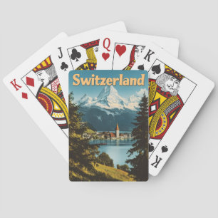 Baraja De Cartas Hermosos Alpes Suizos Suiza Montañas Escénicas