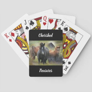 Baraja De Cartas Hermosos caballos y establos rústicos