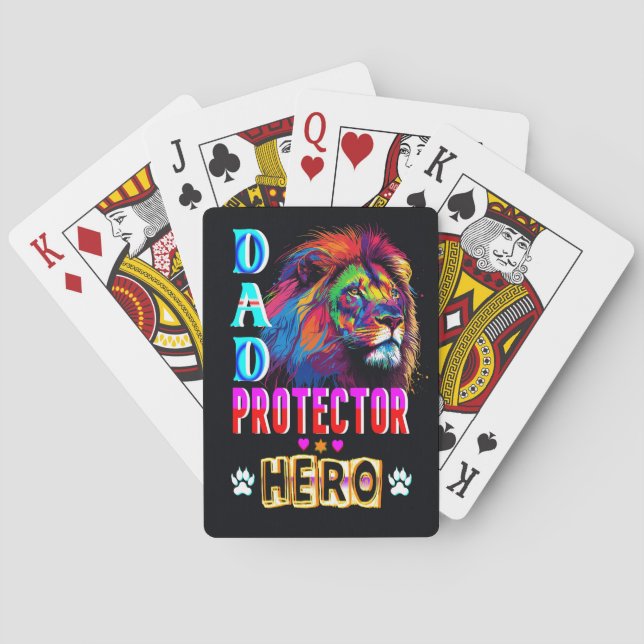 Baraja De Cartas Héroe del protector de papá (Reverso)