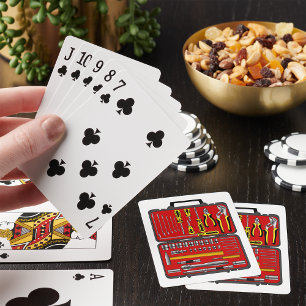 Baraja De Cartas Herramientas En Un Cuadro De Herramientas