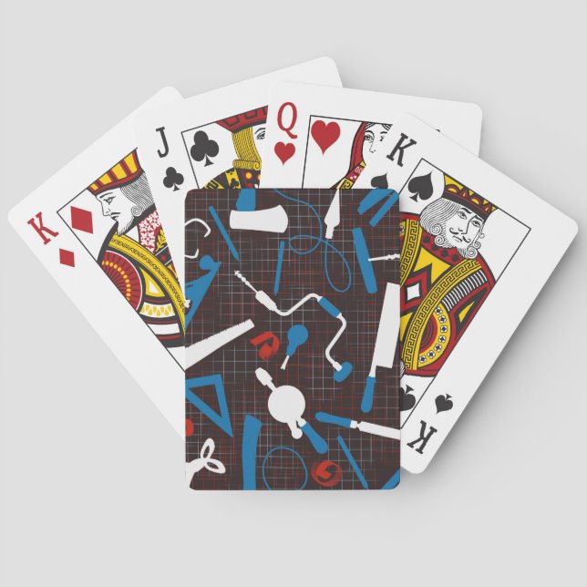 Baraja De Cartas Herramientas para carpinteros, madera (Reverso)