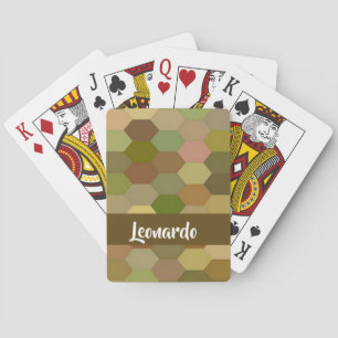 Baraja De Cartas Hexágono marrón