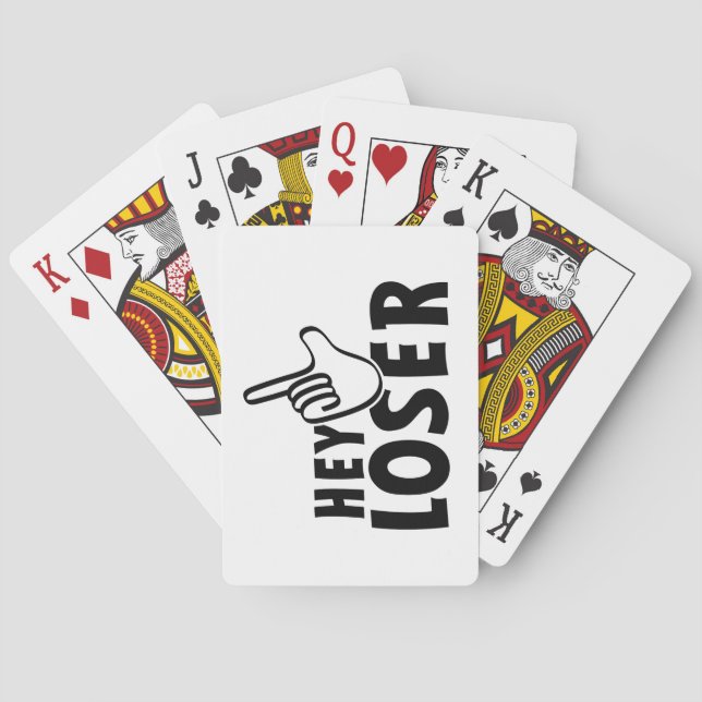 Baraja De Cartas Hey loser. losers, mafkees, onnozele, neurd....  (Reverso)