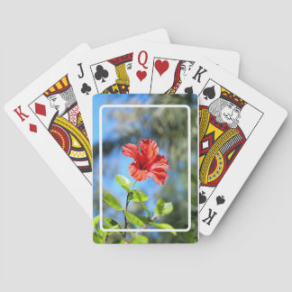 Baraja De Cartas Hibisco Rojo