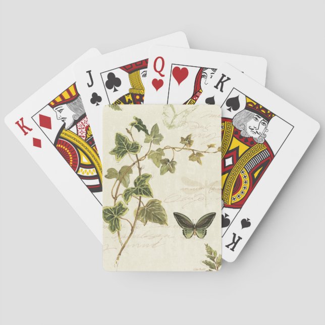 Baraja De Cartas Hiedras y mariposas (Reverso)