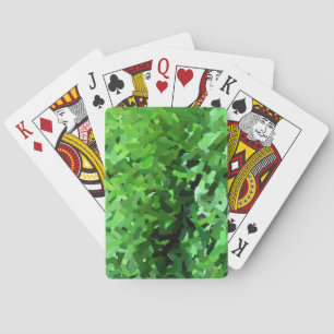 Baraja De Cartas hierba verde Grabado en relieve #0448