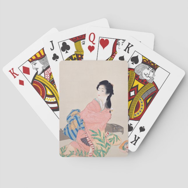Baraja De Cartas Hija Miyuki (elegante dama japonesa, arte asiático (Reverso)