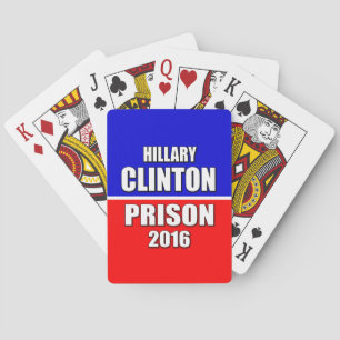 BARAJA DE CARTAS "HILLARY CLINTON PARA LA PRISIÓN 2016 "