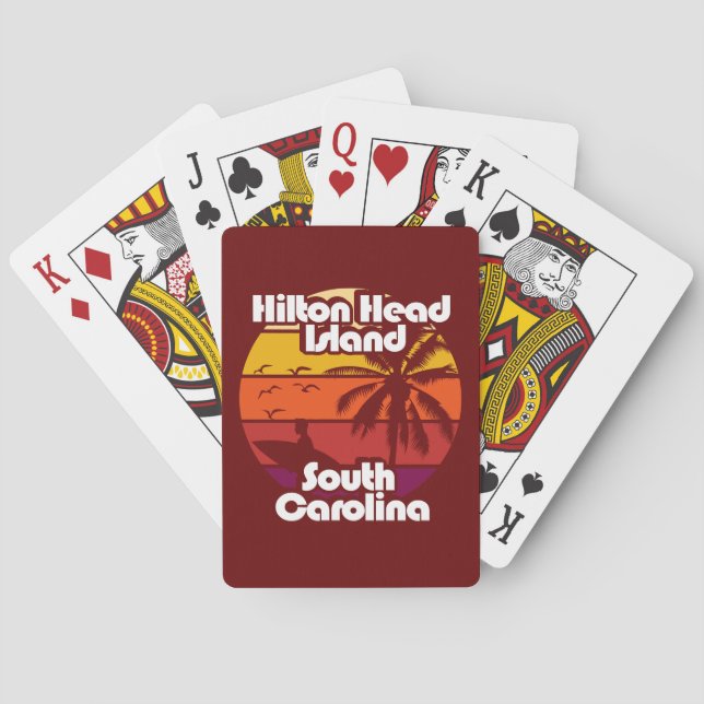 Baraja De Cartas Hilton Head Island South Carolina (Reverso)
