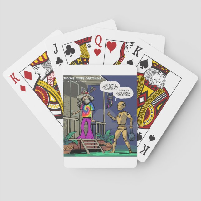Baraja De Cartas Hipie de Prueba de Choque Divertido (Reverso)