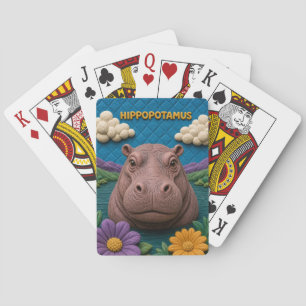 Baraja De Cartas Hipopótamo Laguna Tranquila Modern KlayKoo