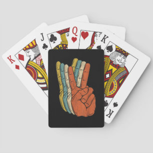 Baraja De Cartas Hippie de la época de la paz retro de los años 60