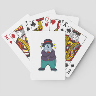 Baraja De Cartas Hippo como novio con traje.PNG