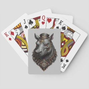 Baraja De Cartas Hippo Steampunk Design,