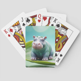 Baraja De Cartas Hippopótamo Diversión Animal Minitamaño Fantasía