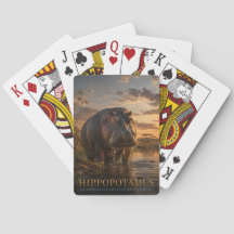 Hippopotamus Río Africano ANIMALES Póker
