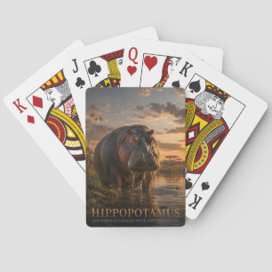 Baraja De Cartas Hippopotamus Río Africano ANIMALES Póker